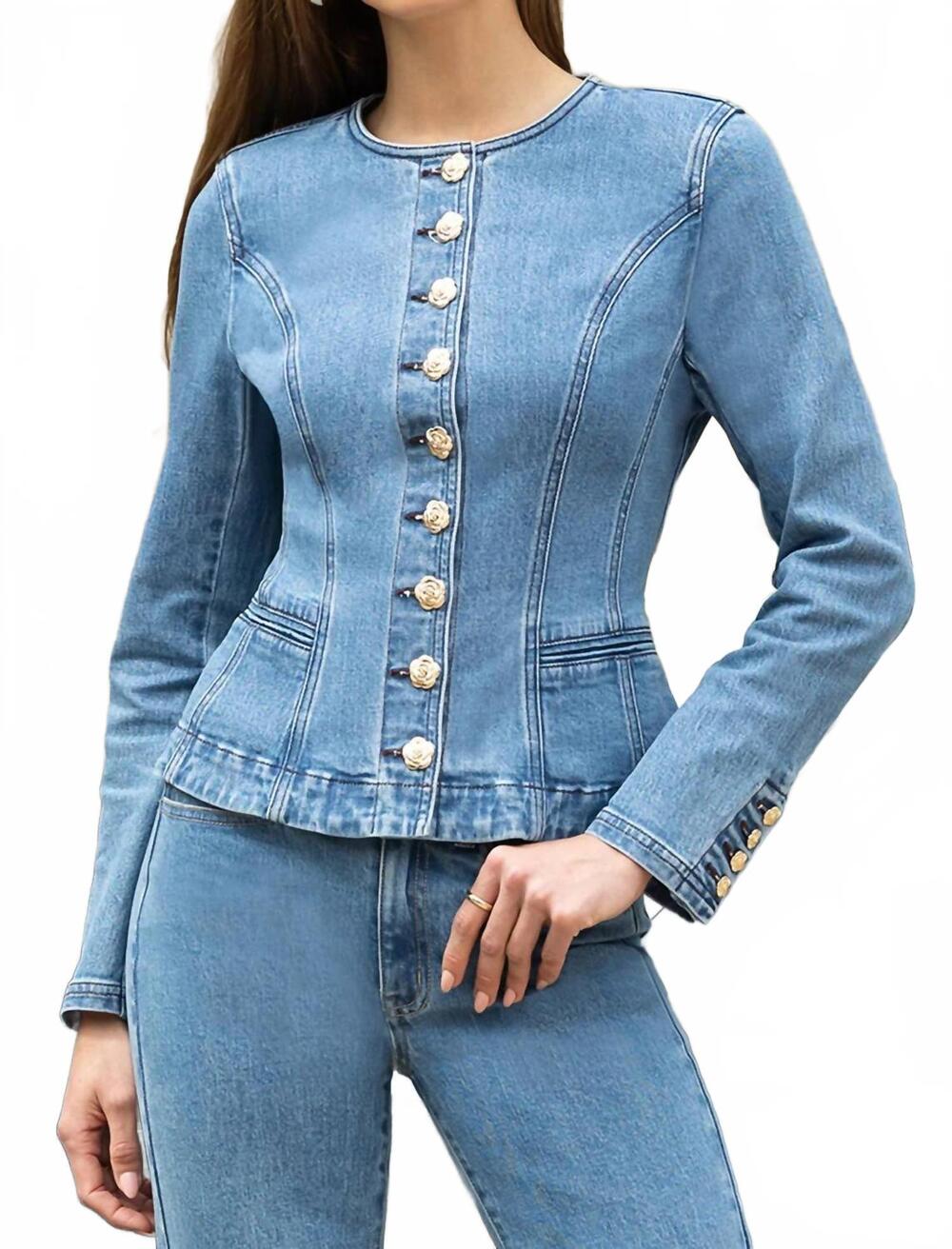 NEW GENERATION LOVE ophelia denim jacket in starlight blue
